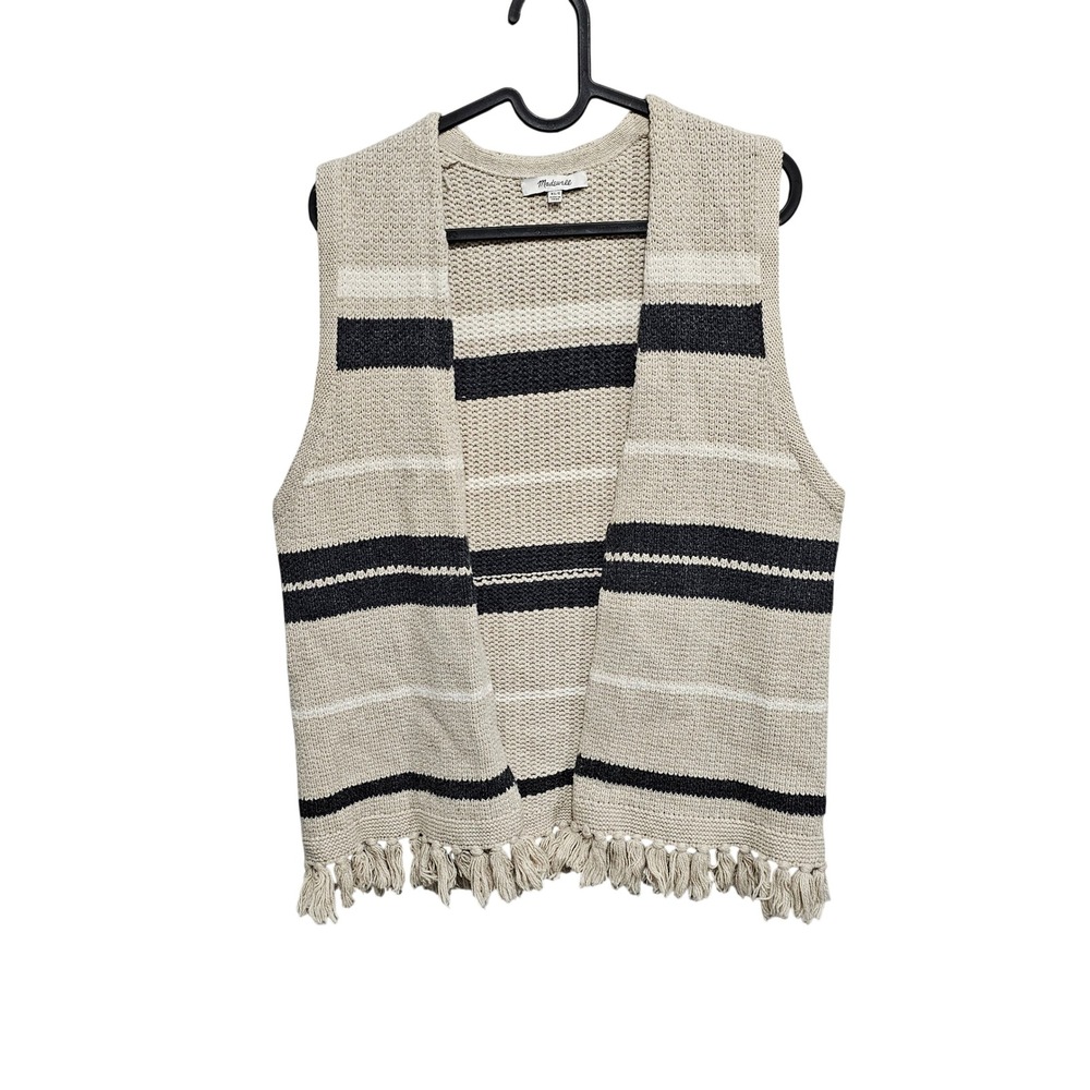 Madewell Coastward Fringe Sweater Vest Size XS/S